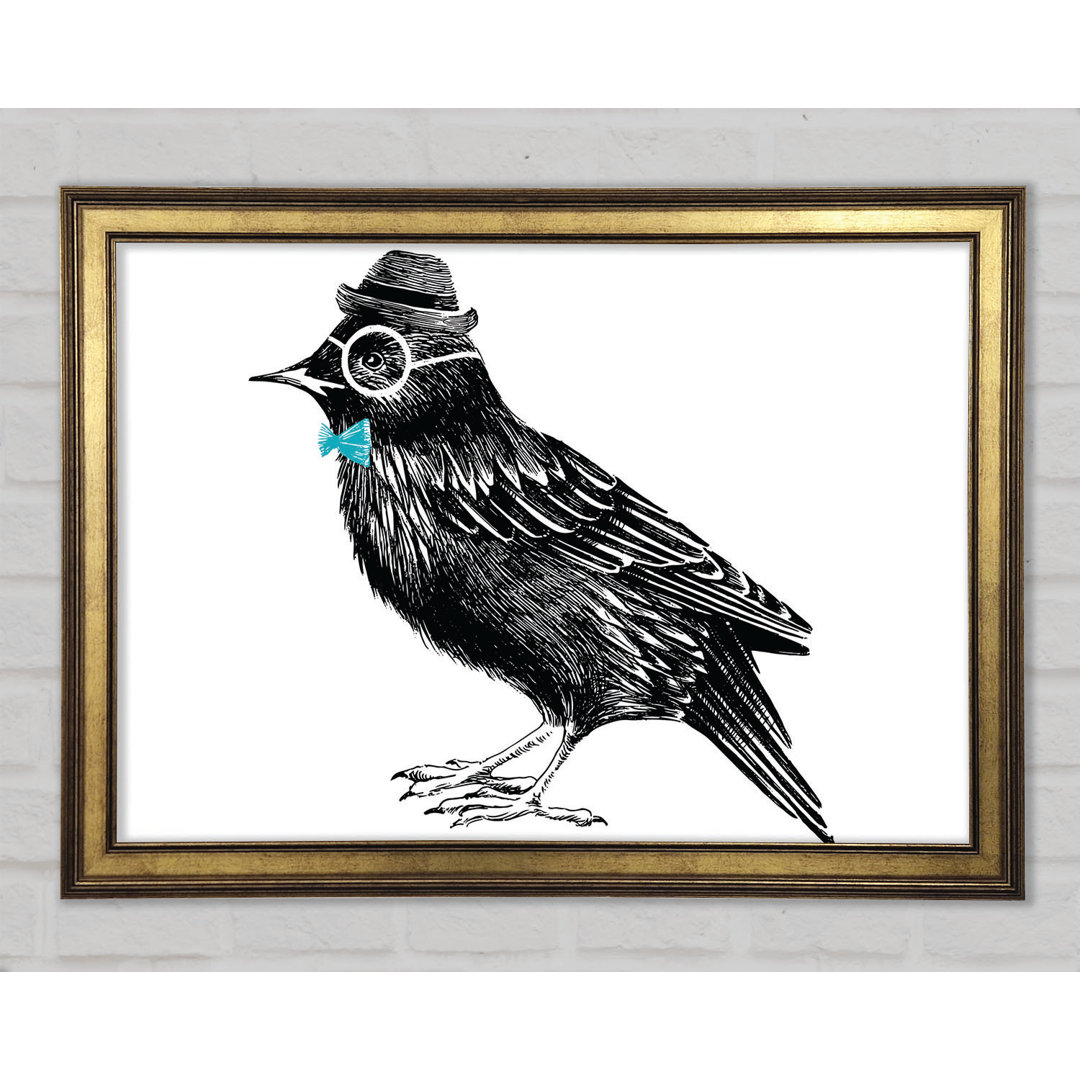 Gerahmtes Leinwandbild Hipster Crow