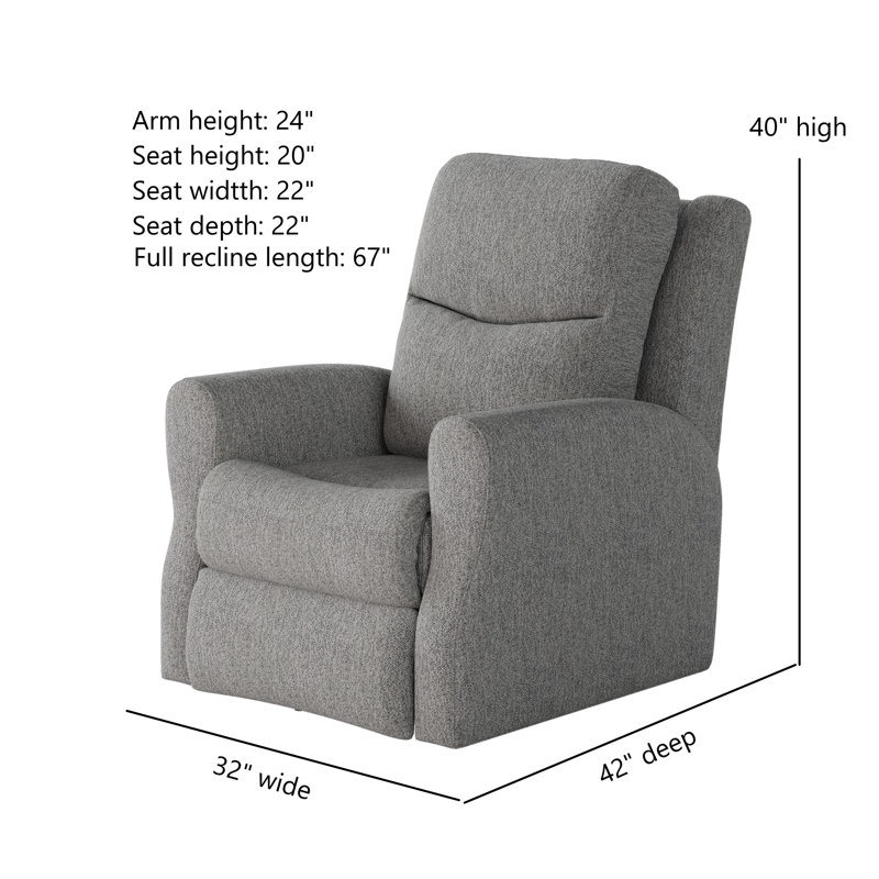 Fauteuil inclinable Fame, Argent argent, Power/Rocker