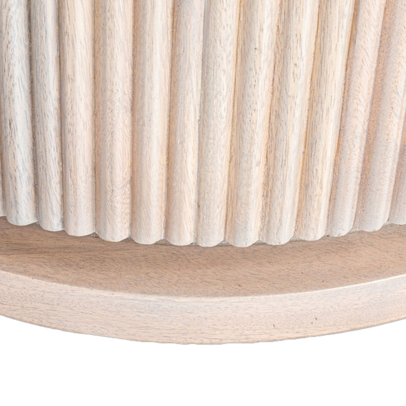Table basse ronde à piédestal Octavia, Naturel
