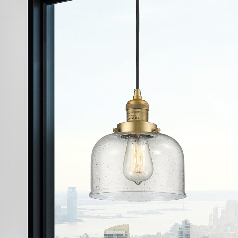 Metropole 1 - Light Single Pendant, LED, Brushed Brass, Seedy