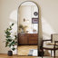 Arched Aluminium Framed Freestanding Full Length Mirror Wall Mirror-490822182-490822203