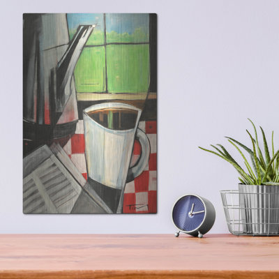 Luxe Metal Art 'Coffee And Morning News' By Tim Ny " Coffee And Morning News " by Tim Nyberg
