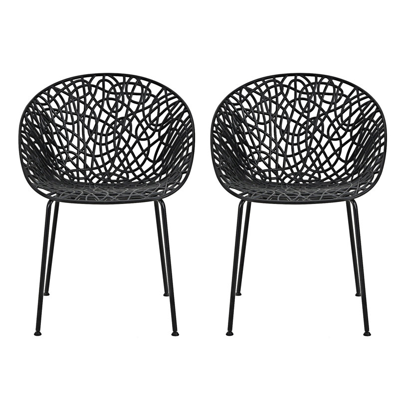 Chaise de salle à manger (ensemble de 2), Noir