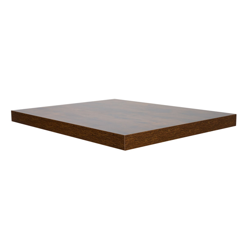 Plateau de table intérieur relique noyer rétro, H 2 po x L 30 po x l 30 po
