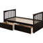 Twin Bunk Bed With Drawers, Convertible , Pine And , Fence Guardrails, Bedroom Storage Selection Bed, Colour, Wood Choice