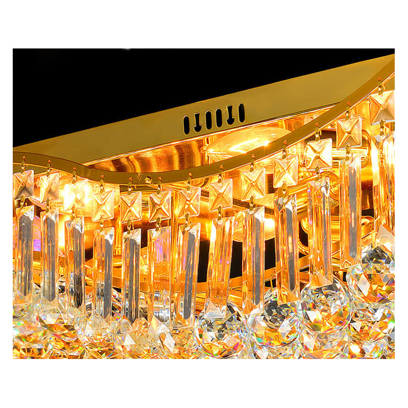 Piketon Crystal Chandelier, 21cm H x 70cm W x 30cm D