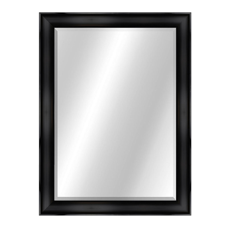 Metropolis Flat Mirror, Matte Black, 42" x 30"