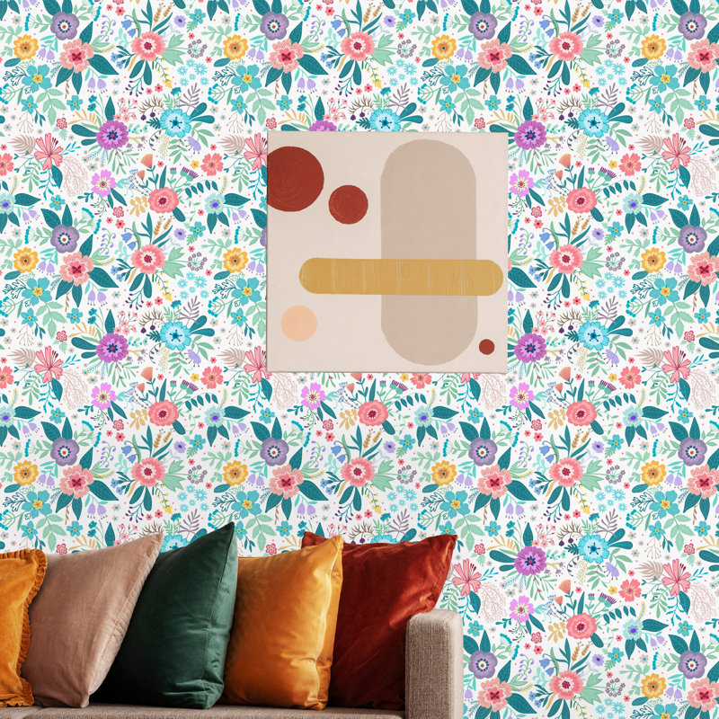Rouleau de papier peint adhésif Poquott, L 16,67 po x l 25 po