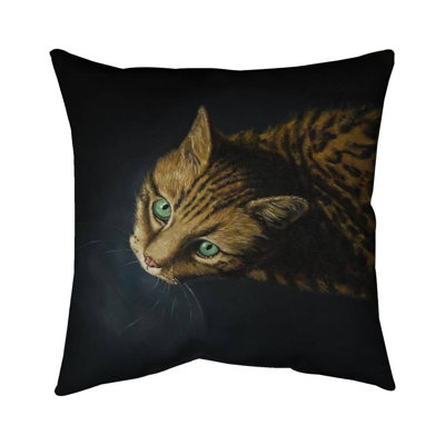 Bengal cat - 18"x18" Throw pillow - Poly twill - Print on demand