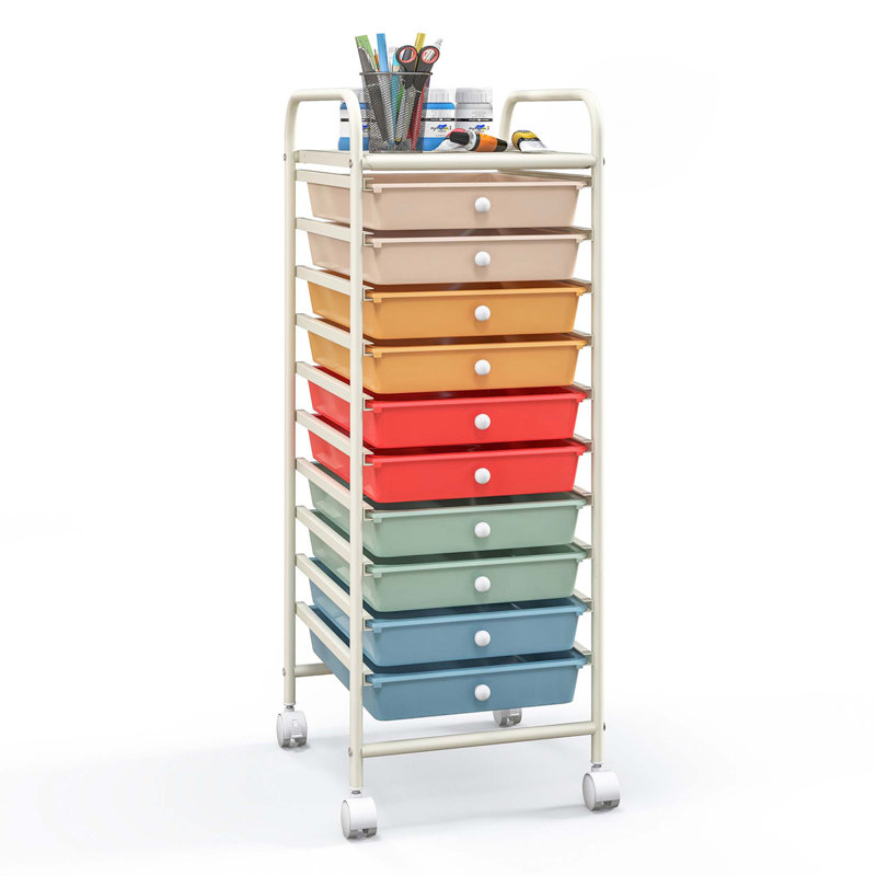 Meini 10 Drawer Storage Drawer, Macaron