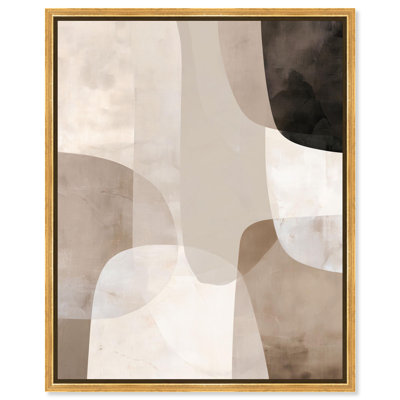 Earthy Overlays V Canvas Print Boho Wall Decor by Art Remedy, Gold Frame, 16 x 20