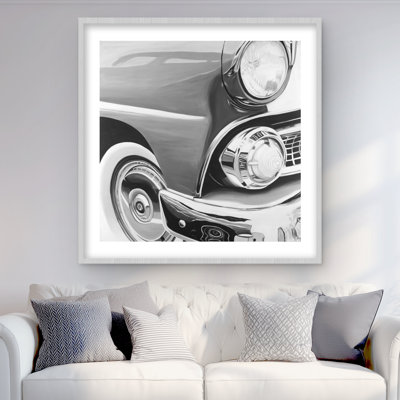 Beautiful Old Car - Transport, reproduction encadrée avec passe-partout blanc