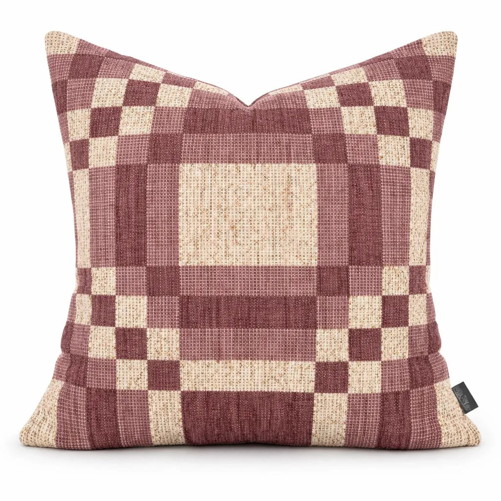 Langdon Shapes Throw Pillow, Rose, 24'' H x 24'' W