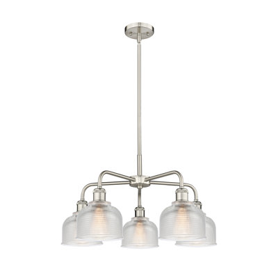 Narding 5 - Light Steel Dimmable Dome Chandelier