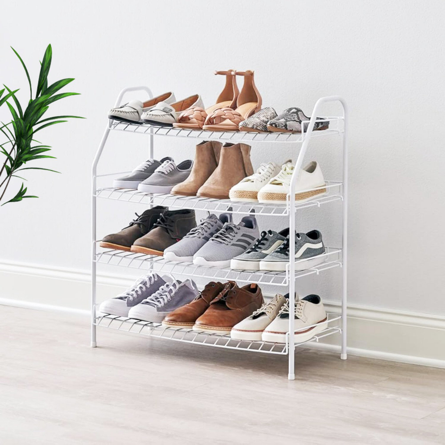 Hokku Designs 4-Tier Wire Shoe Rack | Wayfair