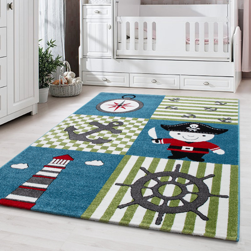 Orville Blue/Green Rug, Rectangle 160 x 230cm