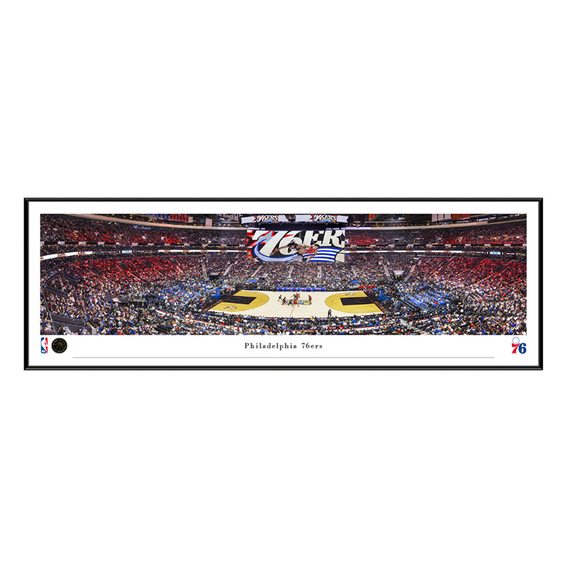 Philadelphia 76ers Look rétro - Cadre sélectionné, Encadré avec passe-partout simple