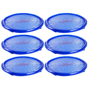Solar Sun Rings UV Resistant Pool Spa Heater Circular Solar Cover, Blue (6 Pack) (Set of 6)