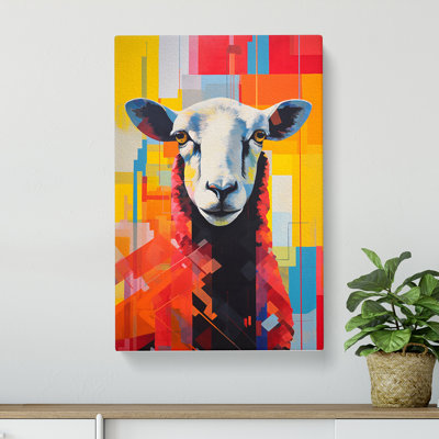 Sheep Constructivism - Wrapped Canvas