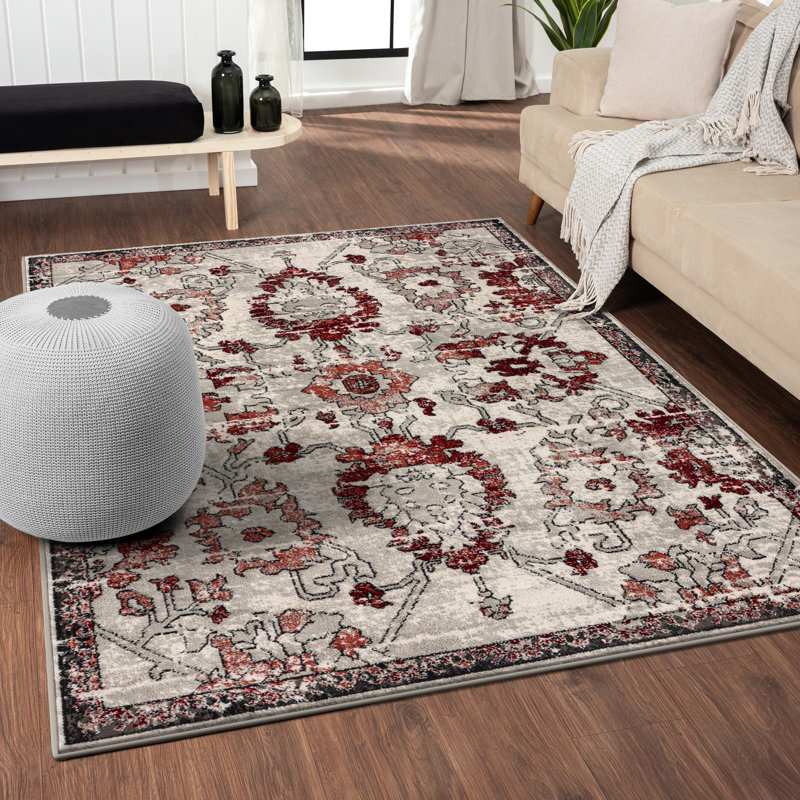 Floral Indoor Rug, Rectangle 6'7" x 9'2"