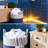 Large Cotton Rope Laundry Hamper(Navy Blue)-126485353