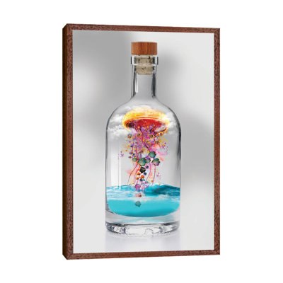 Electric Jellyfish In A Bottle by David Loblaw - Print on Canvas