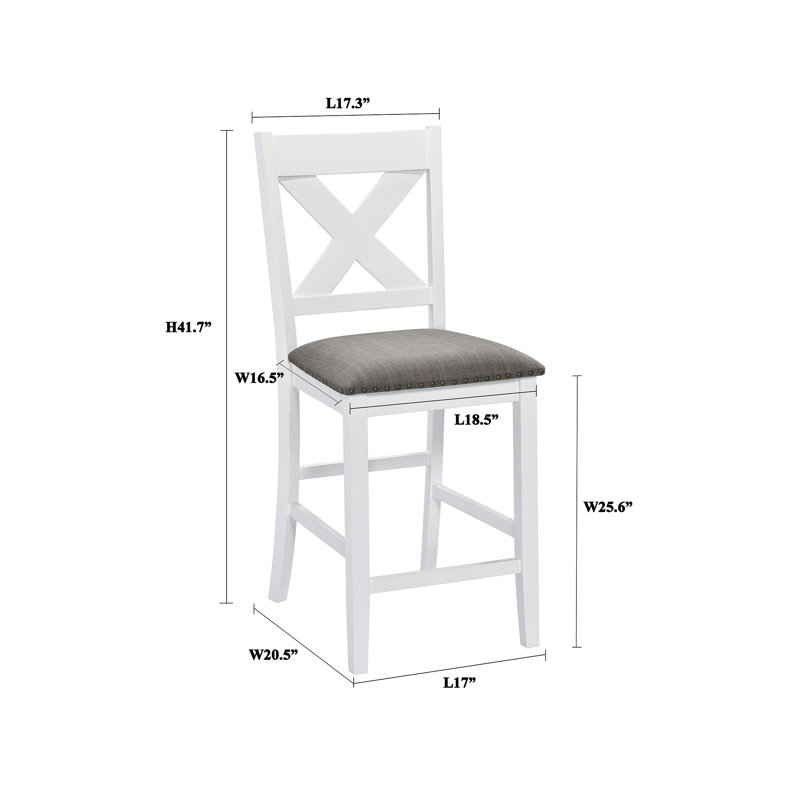 Tabouret de bar 26 po Pereira, Blanc