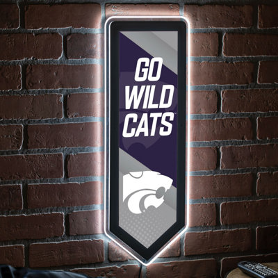 NCAA Team Pennant Shaped LED Lighted Wall Sign