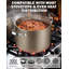 Casserole de cocotte classique avec couvercle en verre de 8 pintes Cooks Standard Classic, marmite antiadhésive anodisée dure, compatible avec l'induction, bronze