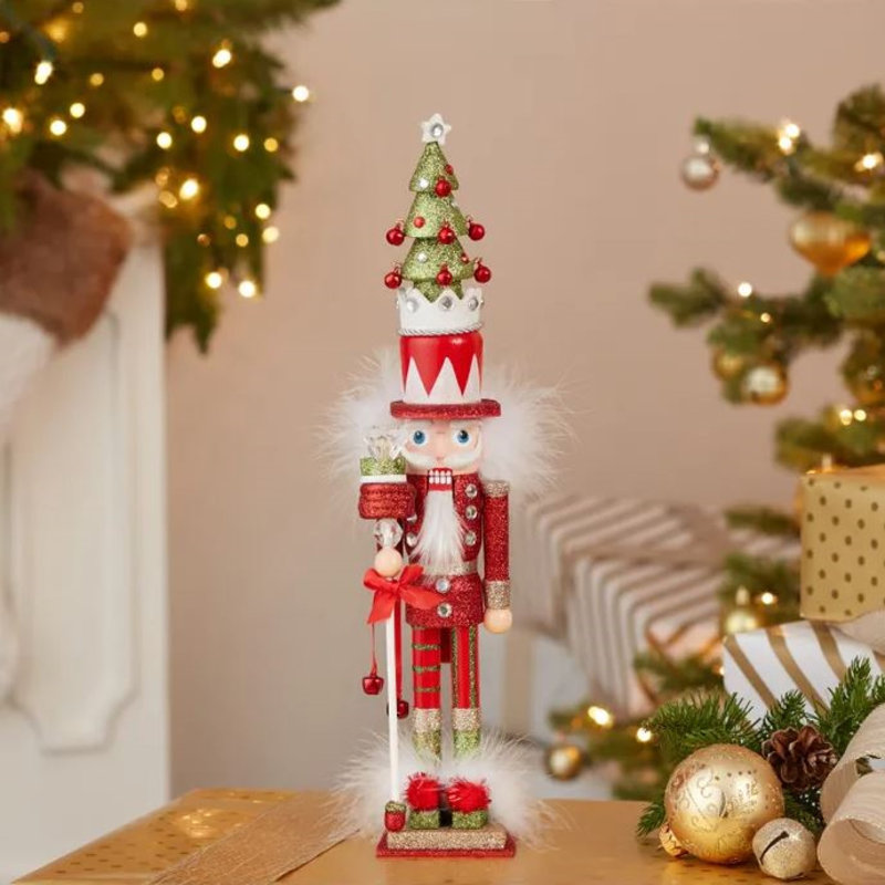 Casse-noisette Kurt Adler Hollywood, arbre rouge et vert, 15 po