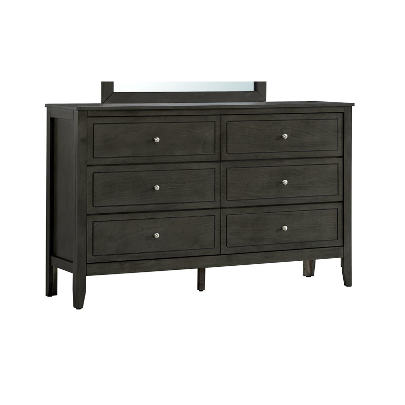 Daniel 6 Drawer Dresser -Gray, Gray