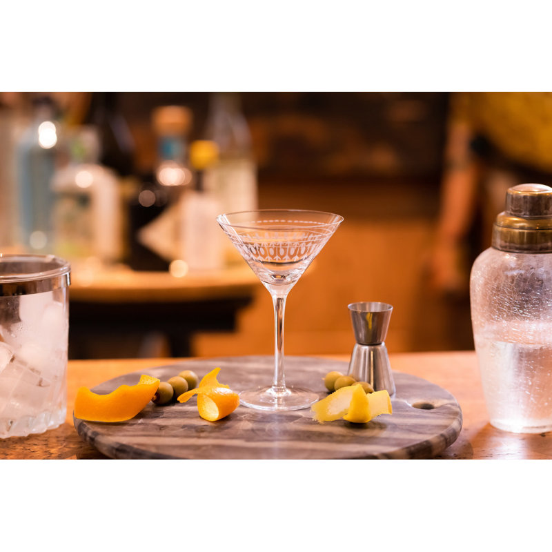Handmade Crystal Martini Glass