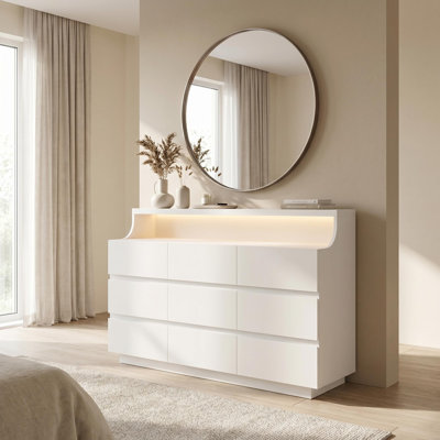 Commode 9 tiroirs 59 "pour chambre à coucher