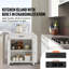 Armoire de rangement sur roulettes avec station de charge pour îlot de cuisine