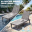 Ensemble de 2 chaises longues d'extérieur en résine avec 5 positions réglables, assemblage étanche et sans outil pour le patio près de la piscine-314605514