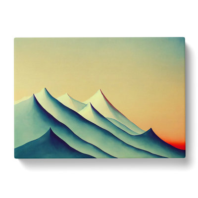 Edgy Mountains - Wrapped Canvas