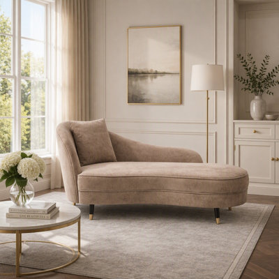 Élégant canapé inclinable recouvert de velours avec coussin rembourré en éponge pour une détente intérieure