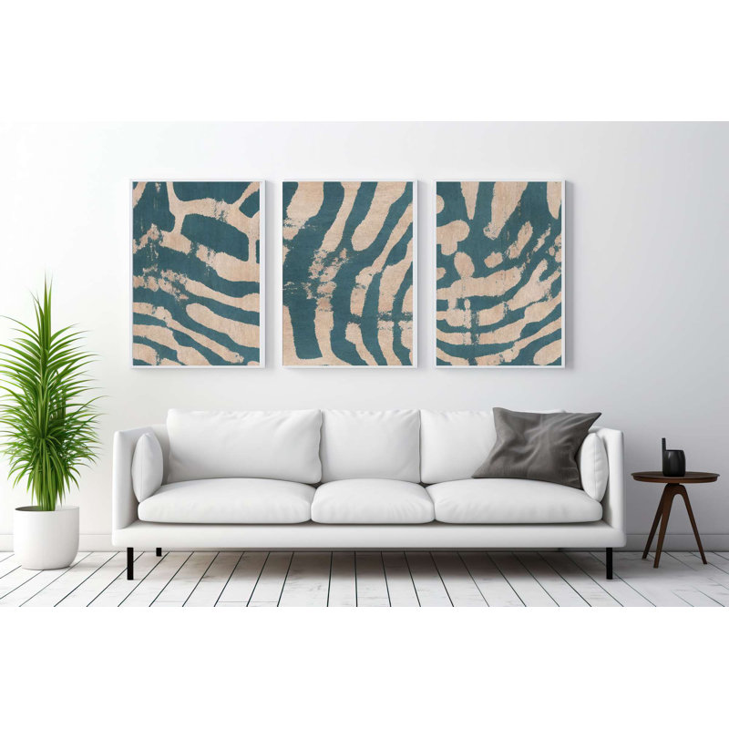Élégant ensemble de peintures décoratives encadrées (3 pièces), 8,3 x 11,8 pouces | 100% panneau de fibres à densité moyenne avec impression numérique | pour le salon, la chambre à coucher et le bureau, les couleurs vives et l'art moderne