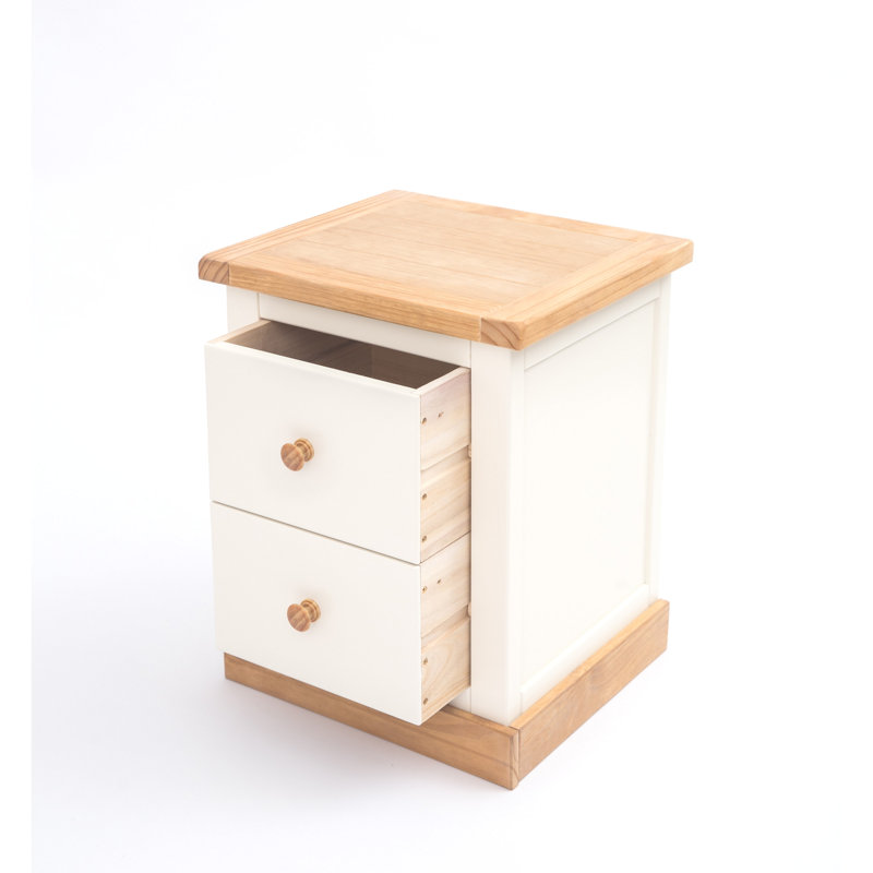 45 cm W Bedside Table, Off-White