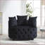 Chaise de salon en tonneau 40,6 po Accent Chairs A & amp; A Furniture | Noir | Mid-Century moderne-395090365