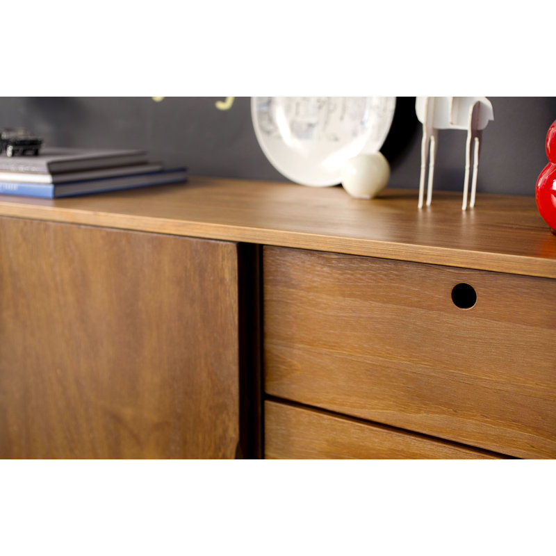 Barnsdale 156 Cm Wide 6 Drawer Pine Solid Wood Sideboard