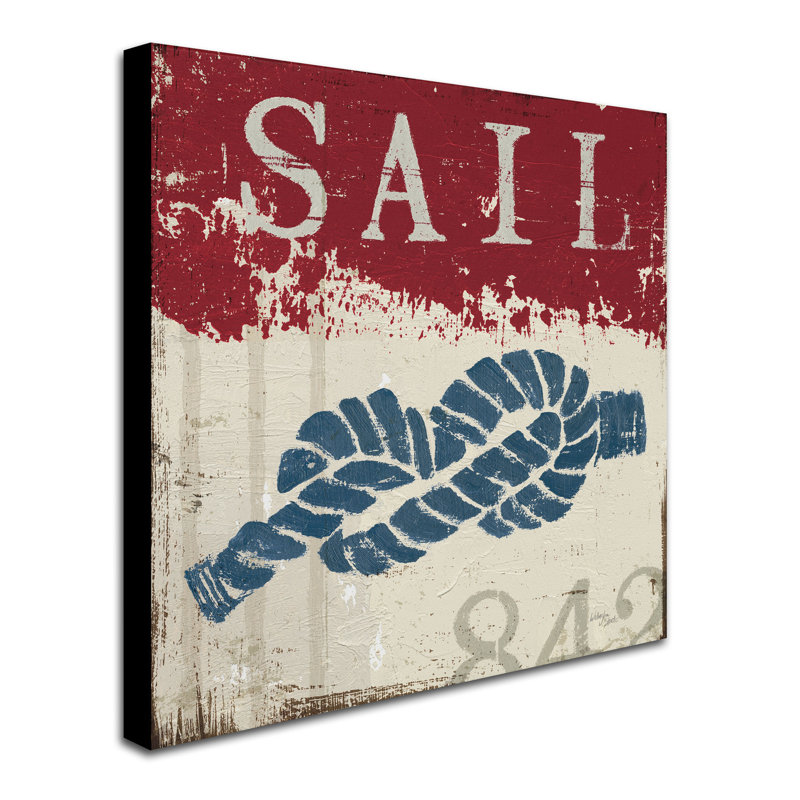 Amiram «Nautical III» par Wellington Studio, impression sur toile tendue, H 14 po x l 14 po x P 2 po