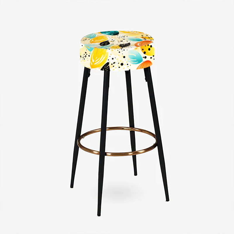 Soft Colour Leaves Tropical Pattern - Tropical Bar Stools Set Of 2