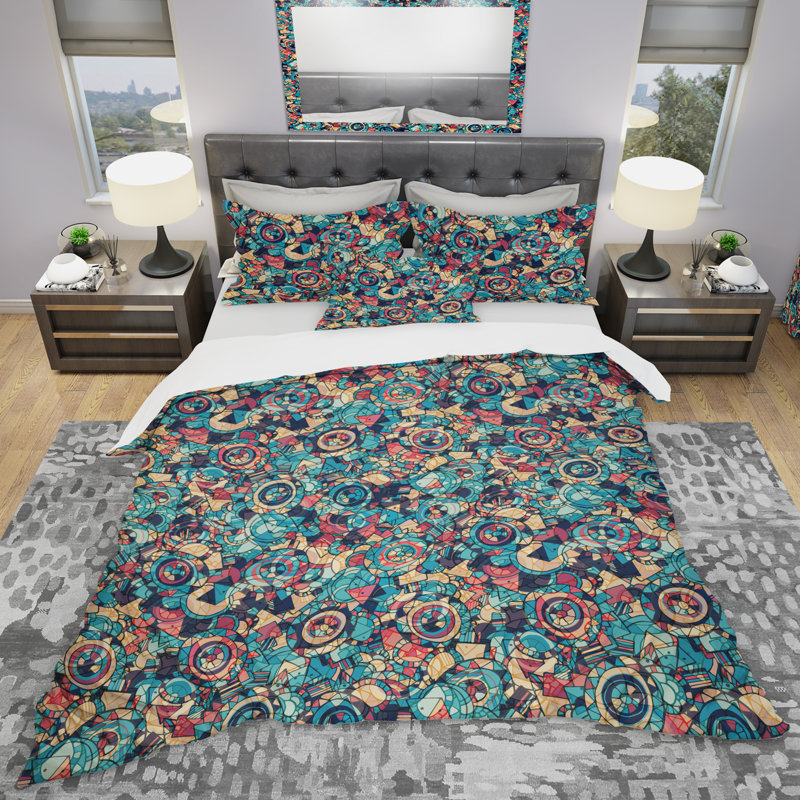 Ensemble de housse de couette moderne et contemporaine, Housse de couette très grand + 2 taies décoratives