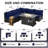 Arisbel 6-Piece Wicker Outdoor Modular Sectional Conversation Set with 43" Fire Pit Table, 60,000 BTU, High-Back 4.1" Cushions-92995149