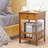Pandorea Solid Wood End Table with Storage