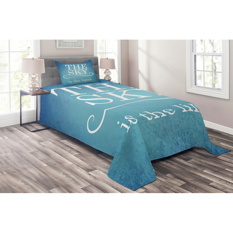 Modern & Contemporary Polyester Coverlet, Twin Bedspread + 1 Sham