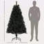Arbre de Noël artificiel de 6 pi de hauteur, arbre de Noël non éclairé avec 1000 pointes de branches, ouverture automatique, base en acier, décoration des Fêtes pour bureau personnel, noir-118034233-118034234