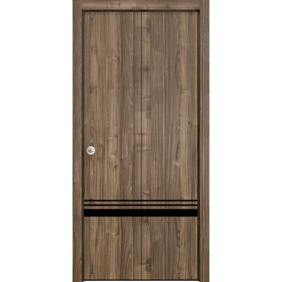 Porte pliante en bois massif massif
