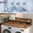 Washer Dryer Countertop With Non-Slip Pads, Laundry Wood Shelf Topper With Edge, 54" Width X 27.5" Depth Double Layer Organizer For Washer And Dryer Laundry Hamper Counter Storage Organization (DW)-125382535